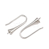 Rack Plating Brass Earring Hooks KK-CBAA482-01P-2