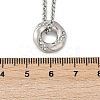 304 Stainless Steel Crystal Rhinestone Hexagon Pendant Necklaces for Women NJEW-F339-04P-3