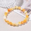 8MM Natural Yellow Shell Round Beaded Stretch Bracelets SH-CBACA76-18D-2