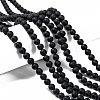 Dyed & Heated Natural Black Agate Bead Strands G-H056-6mm-4