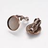 Brass Clip-on Earring Settings KK-I007-AB-NF-2