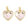Natural White Shell Pendants KK-D005-04A-G-1