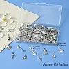 100Pcs 10 Styles Tibetan Style Alloy Pendant FIND-CJ0001-74-9