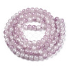 Crackle Baking Paint Imitation Jade Glass Beads Strands DGLA-T003-6mm-04-3