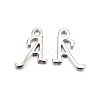 Platinum Plated Alloy Letter Pendants PALLOY-J718-01P-2