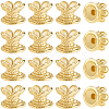 20Pcs Brass Lotus Beads KK-BBC0015-59-1