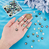 PandaHall Elite 90Pcs 3 Colors Acrylic Imitation Shell Cabochons MACR-PH0001-65A-3