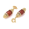 Oval Natural Red Agate Pendant Decorations GG-D002-11G-2