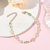 Natural Rose Quartz & Prehnite & Freshwater Pearl Beaded Bracelets BJEW-JB14268-1