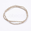 Electroplate Glass Beads Strands GLAA-F078-PL10-2