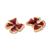 Real 18K Gold Plated 304 Stainless Steel Rhinestone Pendants STAS-A084-28G-04-2