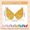 60Pcs 6 Colors Polyester Thread Iron on/Sew On Patches PATC-GO0001-12-2