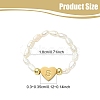 Natural Freshwater Pearl & 304 Stainless Steel Bead Finger Rings RJEW-FS00001-19-3
