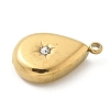 304 Stainless Steel Rhinestone Pendants STAS-I322-27G-03-3