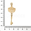 Brass Micro Pave Cubic Zirconia Big Pendants X1-KK-B147-04G-08-3