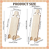 2 Bags 2 Styles Cute Girl Shaped Wood Hair Clip Holders ODIS-PH0001-93-2