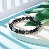 Natural Wood & Synthetic Hematite Beaded Stretch Bracelet BJEW-JB07928-2