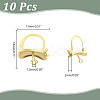 10Pcs Brass Hoop Earring Finding for Women DIY-AR0004-45-2