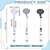 6Pcs 3 Colors ABS Plastic Badge Holders AJEW-LP0008-04A-2