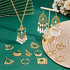 96Pcs 12 Styles Alloy Chandelier Component Links FIND-PH0026-57-2