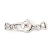 Brass Micro Pave Cubic Zirconia Lobster Claw Clasps KK-U059-51P-1