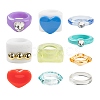 18Pcs Acrylic Finger Rings RJEW-LS0001-01-1