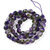 Dyed Natural White Jade Beads Strands G-T139-8mm-45D-3