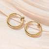 Ion Plating(IP) 304 Stainless Steel Clip-on Earrings EJEW-M218-03B-G-1