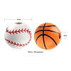 100Pcs 5 Style Painted Natural Wood European Beads WOOD-LS0001-45-3