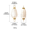 Acrylic Imitation Pearl Connector Charms PALLOY-YW0001-51-3