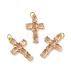 Rack Plating Brass Micro Pave Cubic Zirconia Pendants LS-KK-A160-02G-2