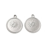 Tarnish Resistant 304 Stainless Steel Pendants Rhinestone Settings STAS-B032-09P-2