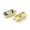 Brass Pave Cubic Zirconia Pendants KK-S338-12G-C-2
