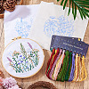 DIY Flower Pattern Embroidery Beginner Kits DIY-TAC0020-38-8