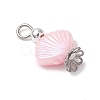 3Pcs ABS Plastic Imitation Pearl Pendants PALLOY-JF04003-4