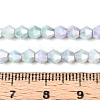 Anti-Tarnish Electroplate Bicone Glass Beads Strands X-EGLA-T021-4mm-16-07-4