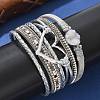 Imitation Leather Multi-Starnd Bracelets BOHO-PW0001-039M-2
