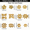 120Pcs 6 Style Alloy Bead Caps FIND-SC0008-73-2