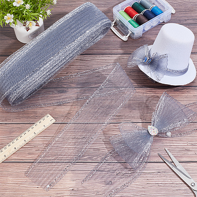 Polyester Mesh Fabric DIY-WH0671-002B-1