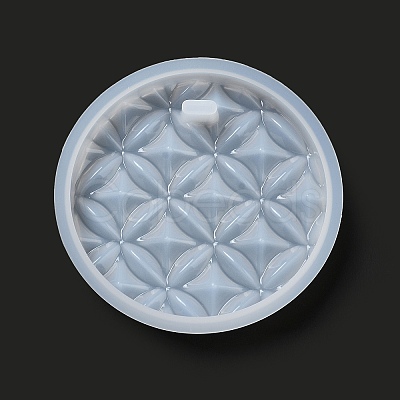 DIY Embossed Flower Pattern Pendant Silicone Molds DIY-G079-01A-1