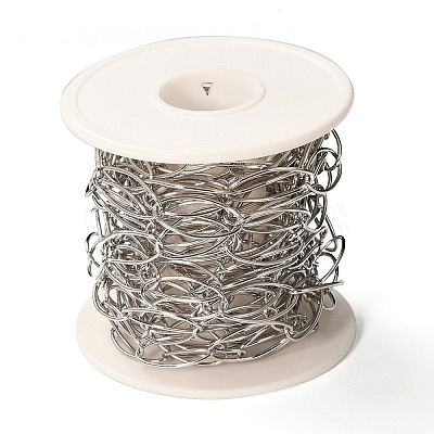Tarnish Resistant 304 Stainless Steel Paperclip Chains STAS-A048-04P-1