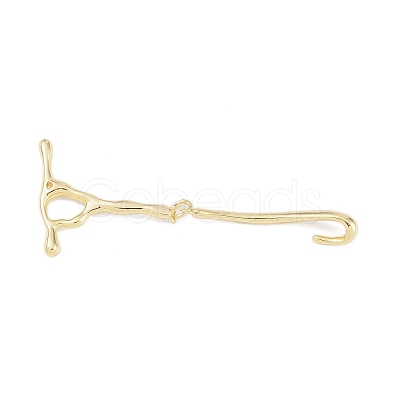 Brass Toggle Clasps KK-U020-05G-1