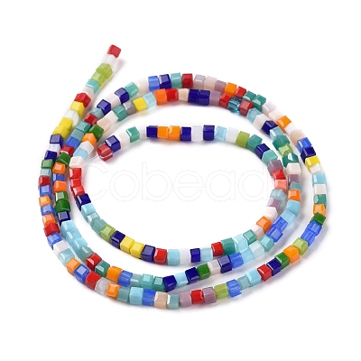 Imitation Jade Glass Beads Strands GLAA-E415-02-1