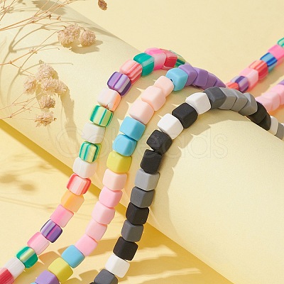 3 Strands 3 Style Handmade Polymer Clay Beads Strands CLAY-FS0001-17-1
