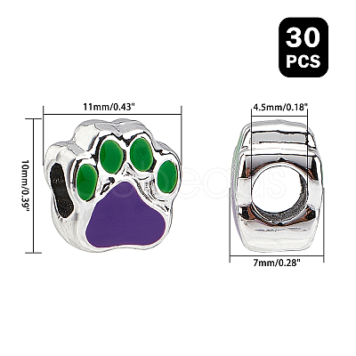 Alloy Enamel European Beads ENAM-PH0001-37-1
