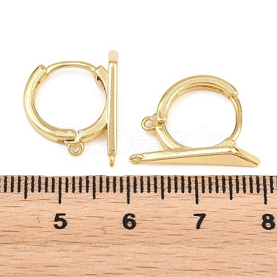 Brass Hoop Earring Findings KK-H292-38G-02-1