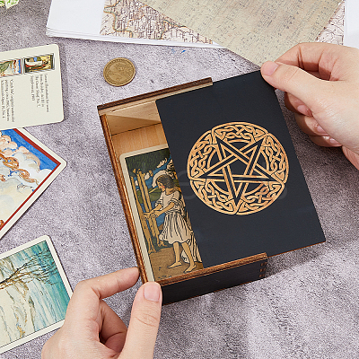 Moth Engraved Wooden Tarot Storage Boxes CON-WH0089-144A-1