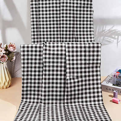 Tartan Pattern Cotton Fabric AJEW-WH0410-121A-1
