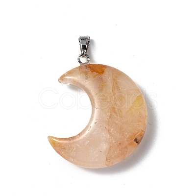 Natural Yellow Hematoid Quartz Pendants G-Z022-04H-1