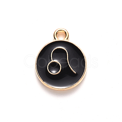 Alloy Enamel Pendants ENAM-S124-01B-08G-1